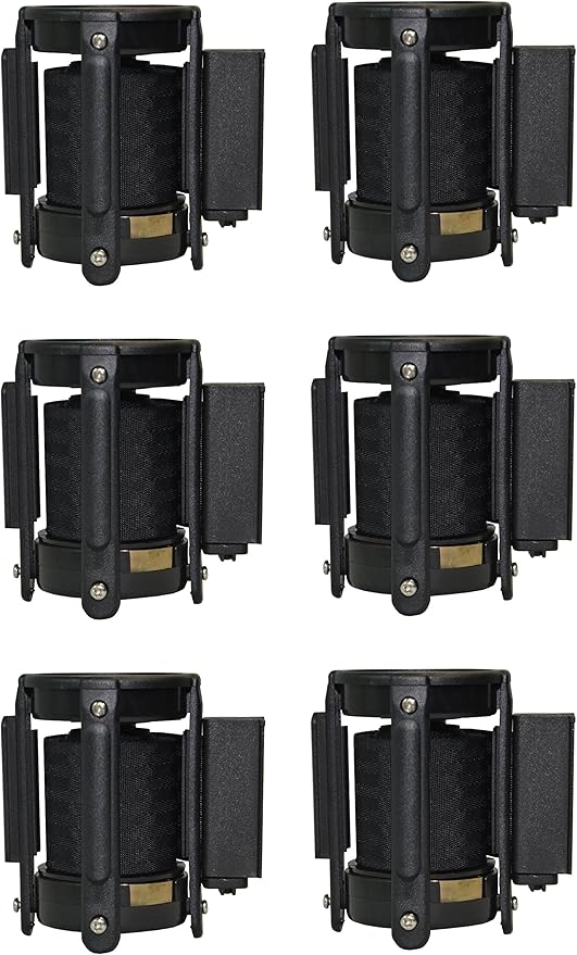 Retractable Stanchion, 6 SPECIALTY Posts + Signframe, 36" Ht, 78" Special Event & Holiday Theme Belt + Bonus Replacement Cassettes + Wall Receiver (WHT Post/July 4th Flag Belt)