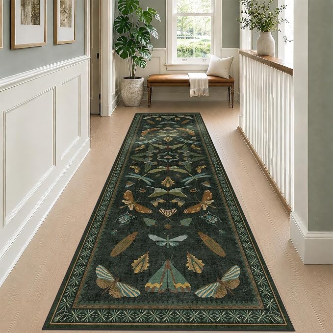 Dark Green 3x10 Extra Long Runner Rugs