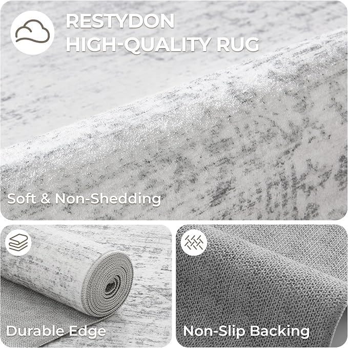 2x6 Runner Rug Non Slip for Entryway, Washable Runners for Kitchen, Soft Thin