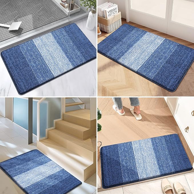 Kitinjoy Indoor Outdoor Door Mat, 70x32 Non-Slip Absorbent Dirt Trapper
