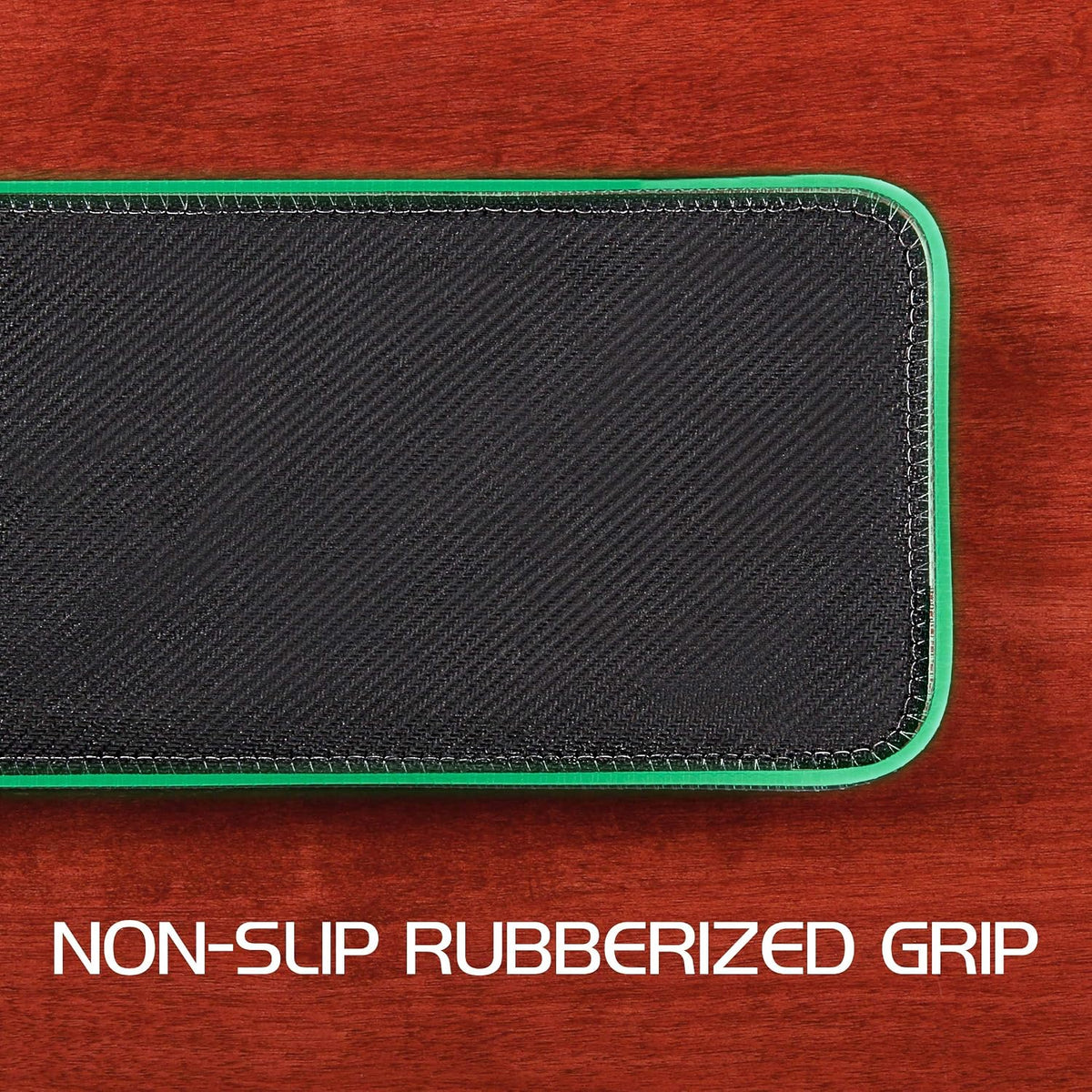 Enhance LED Wrist Rest with Soft Memory Foam Support for Full Size Keyboards - Wrist Rest Pad with 7 Illuminated Colors, 3 Color Modes, Smart Control, Non-Slip Base - Thick 1" Padding