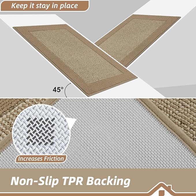 BEQHAUSE Indoor Door Mat 32" x 48", Dirt Trapper Door Mats Non-Slip Entryway