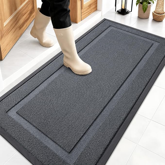 OLANLY Front Door Mat Indoor Outdoor Entrance, Waterproof All-Season,
