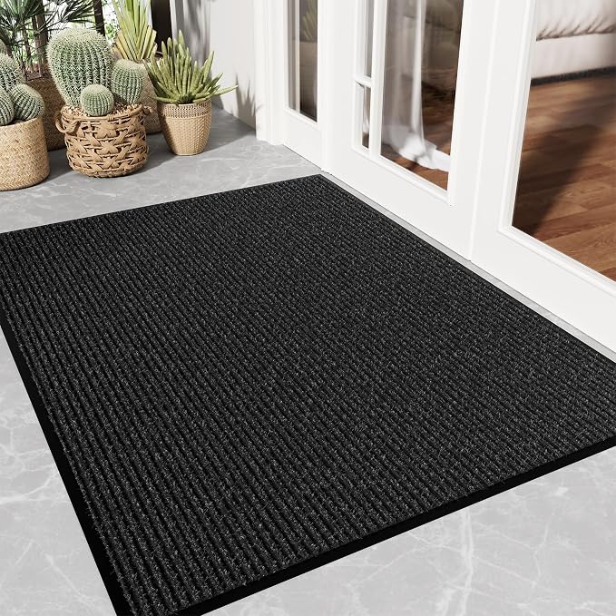 Front Door Mat Indoor Outdoor Entrance, Non-Slip Backing Large Door Mat Indoor