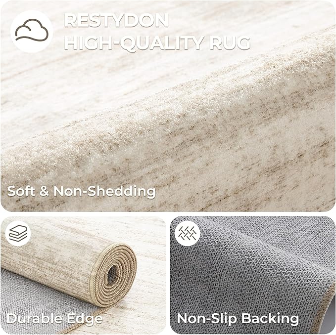 3x5 Washable Area Rug for Entryway, Soft Kitchen Rugs Non Slip for Dining Room