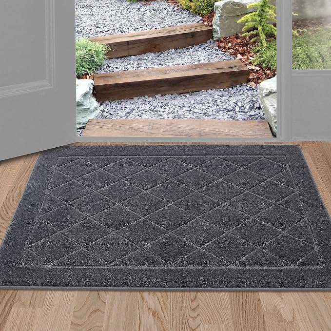BEQHAUSE Dirt Trapper Door Mat 24" x 36", Doormat Non-Slip Entryway Rugs