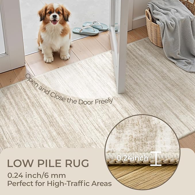 3x10 Runner Rug Non Slip Washable