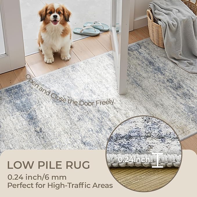 5x7 Area Rugs, Ultra-Thin Washable Rugs
