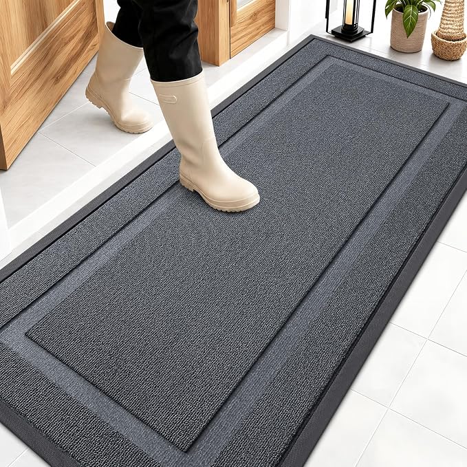 OLANLY Front Door Mat Indoor Outdoor Entrance, Waterproof All-Season,