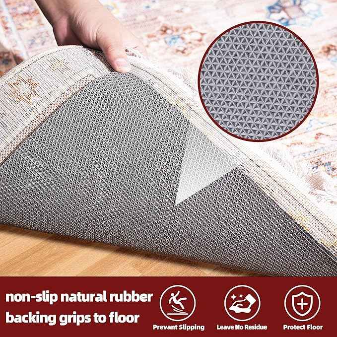 BAGAIL Felt and Natural Rubber Backing Rug Pads 1/8” Thick, 5 x 7 Ft Non Slip