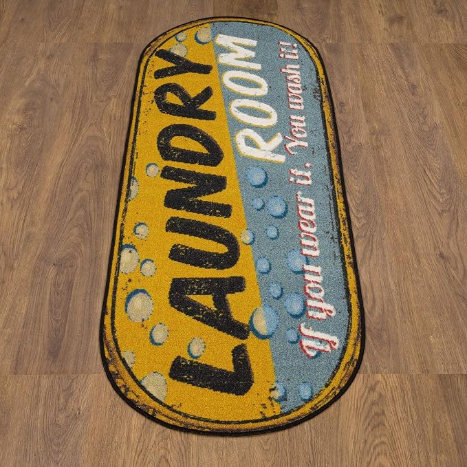 Ottomanson 20" x 59" Oval Laundry Room Rug
