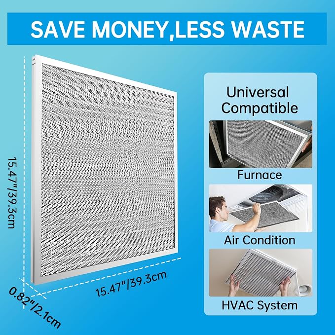 UBeesize 16x16x1 Reusable Electrostatic Air Filter HVAC AC Furnace Filter