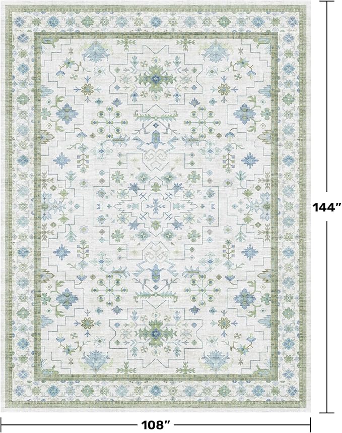 Green Area Rugs 9x12 Living Room