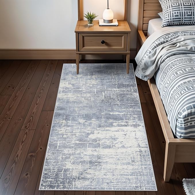 2x6 Non-Slip Entryway Area Rugs: Washable Stain Resistant Kitchen Carpet Low