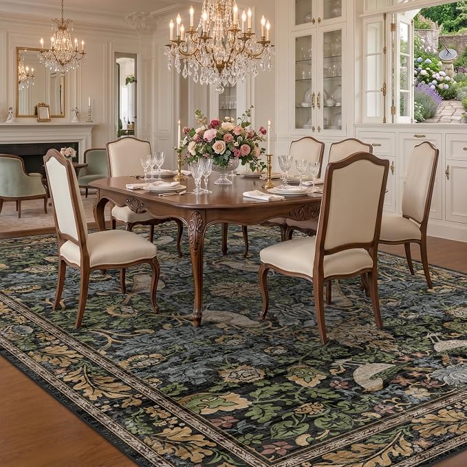 Hazo Haus Dark Living Room Rug 8x10