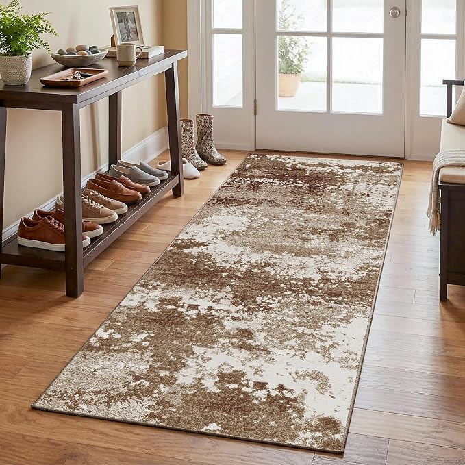 Brown Rug Runners for Hallways Kitchen Non Slip Washable 2x6 Entryway Runner