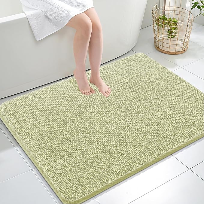 OLANLY Large Bathroom Rugs 40x32, Extra Soft Absorbent Chenille Bath Rugs