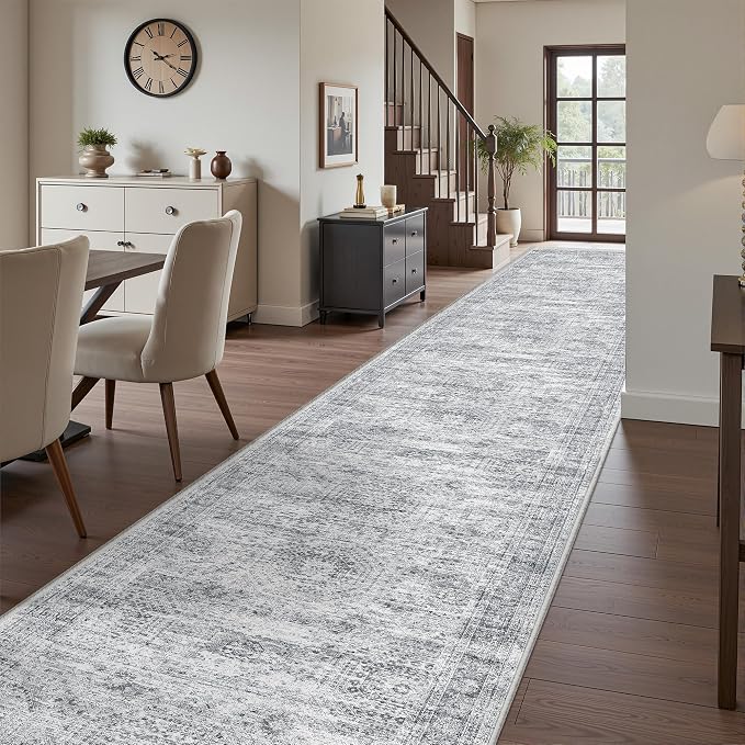 3x14 Washable Runner Rug for Hallway, Non-Slip Long Hallway Runner for Entryway