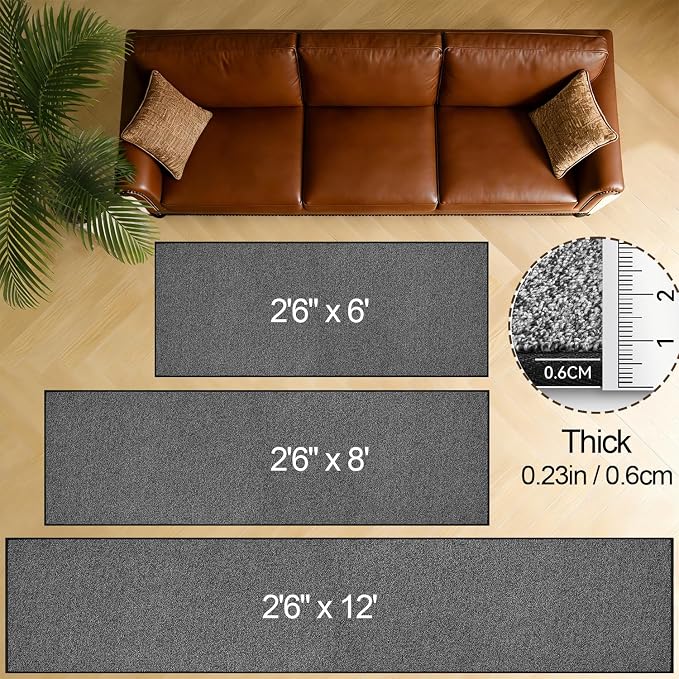 Runner Rug with Non Slip Rubber Backing, Washable Soft Floor Carpet