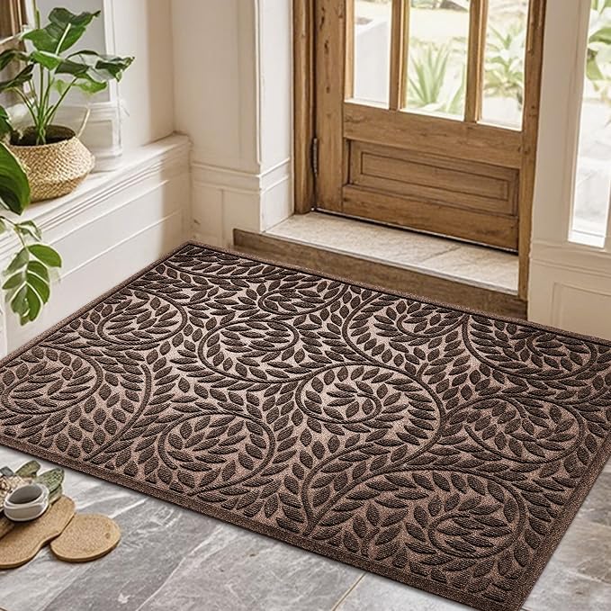 Bulijojo Front Door Mat Entrance, Durable Heavy Duty Welcome Mat, Thick