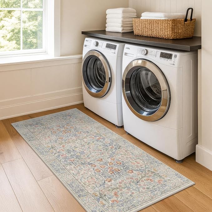 Hazo Haus Washable Bathroom Runner Rug 2x5, Non Slip Runner