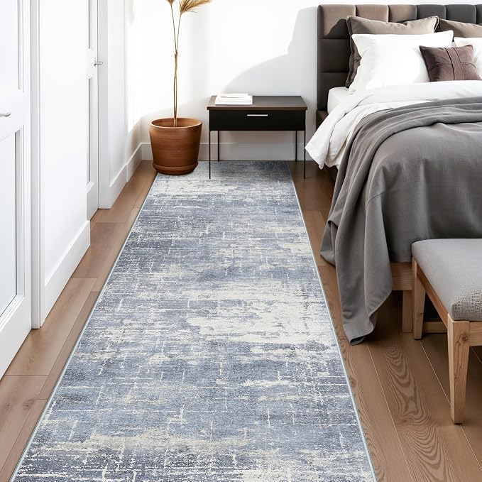 Washable 12ft Hallway Runner Rug: Non-Slip 2'6x12 Kitchen Rugs Low-Pile
