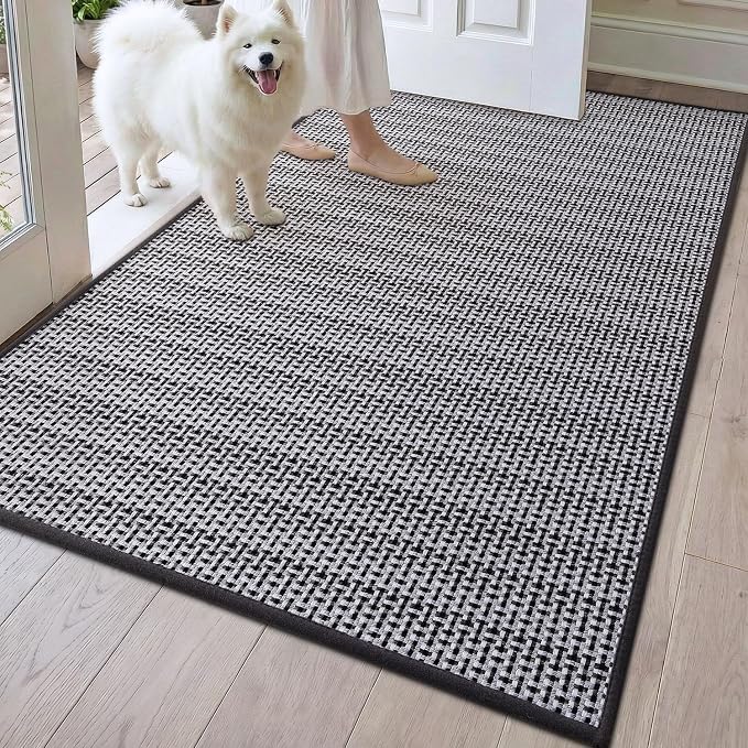 DEXI Ultra Thin Door Mat Indoor Entrance 36x56, Non Slip Rubber Backed Entryway