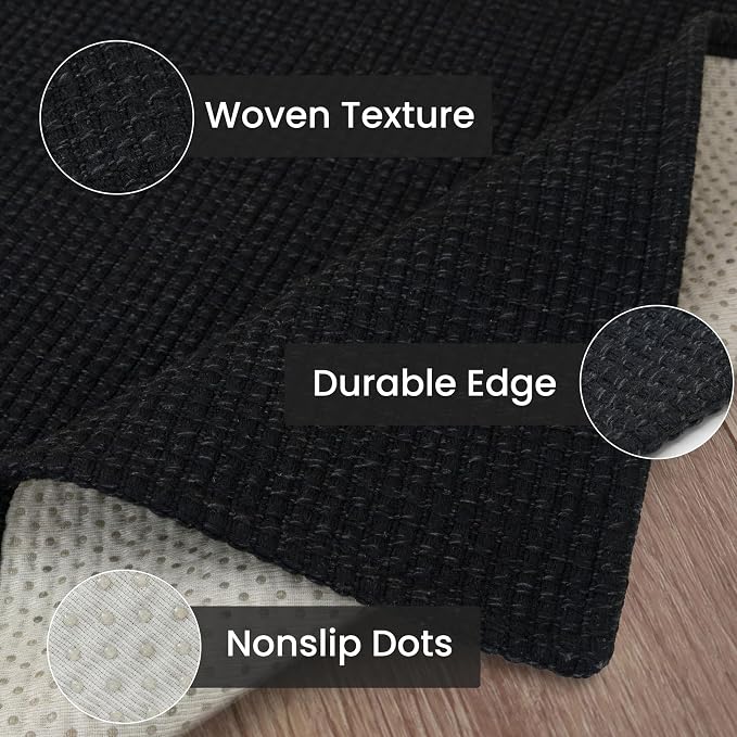 IOHOUZE Small Area Rug 2x3 Washable Woven Rugs