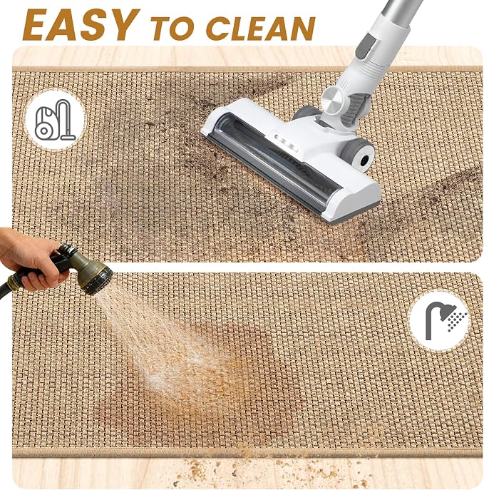SMILOOL Front Door Mat Indoor Entrance, Dirt Resistant and Absorbent Washable