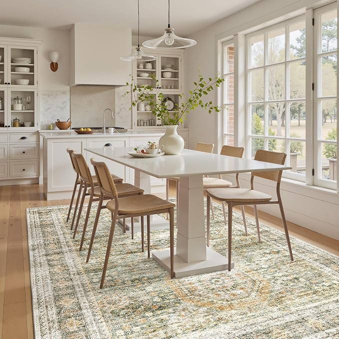 Soalmost 6x9 Area Rug for Living Room Washable 6x9 Non-Slip Modern Rugs for