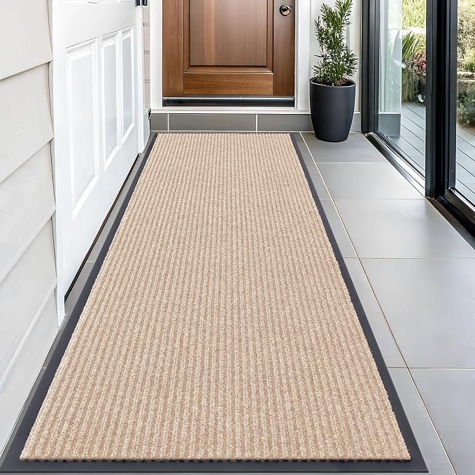 OLANLY Front Door Mat Indoor Outdoor Entrance, Waterproof Heavy Duty Doormat