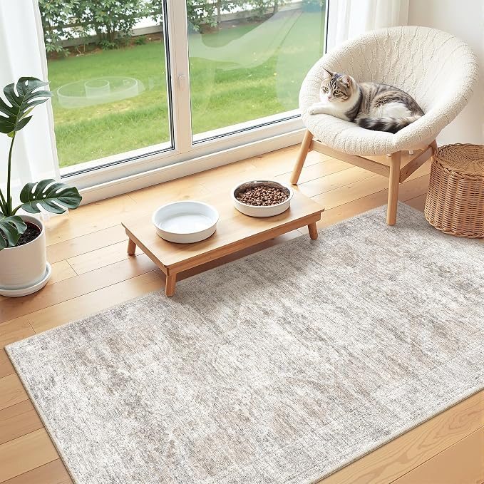 2x4 Washable Rug Runner for Bathroom, Soft Entryway Rug for Laundry Room