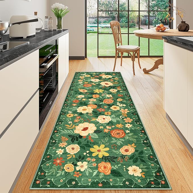 DUKINO 2x6 Runner Rug for Hallway, Washable Kitchen Runner Rug