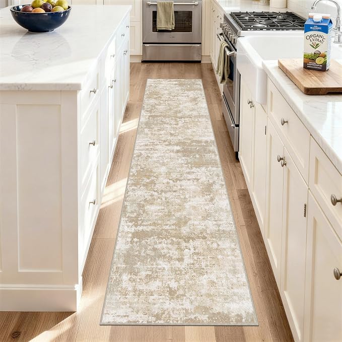 Runners for Hallways Non-Slip 2x8 Washable Kitchen Rug Abstract Tear and Stain