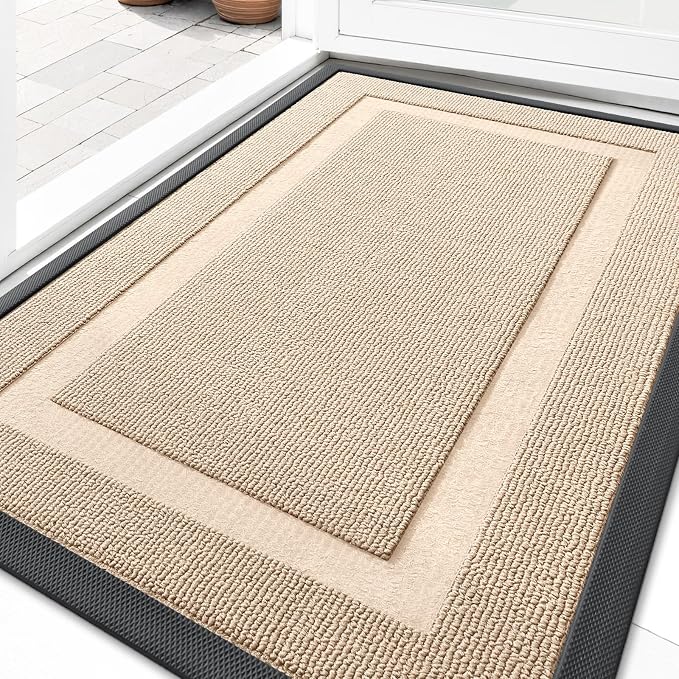 OLANLY Front Door Mat Indoor Outdoor Entrance, Waterproof All-Season,