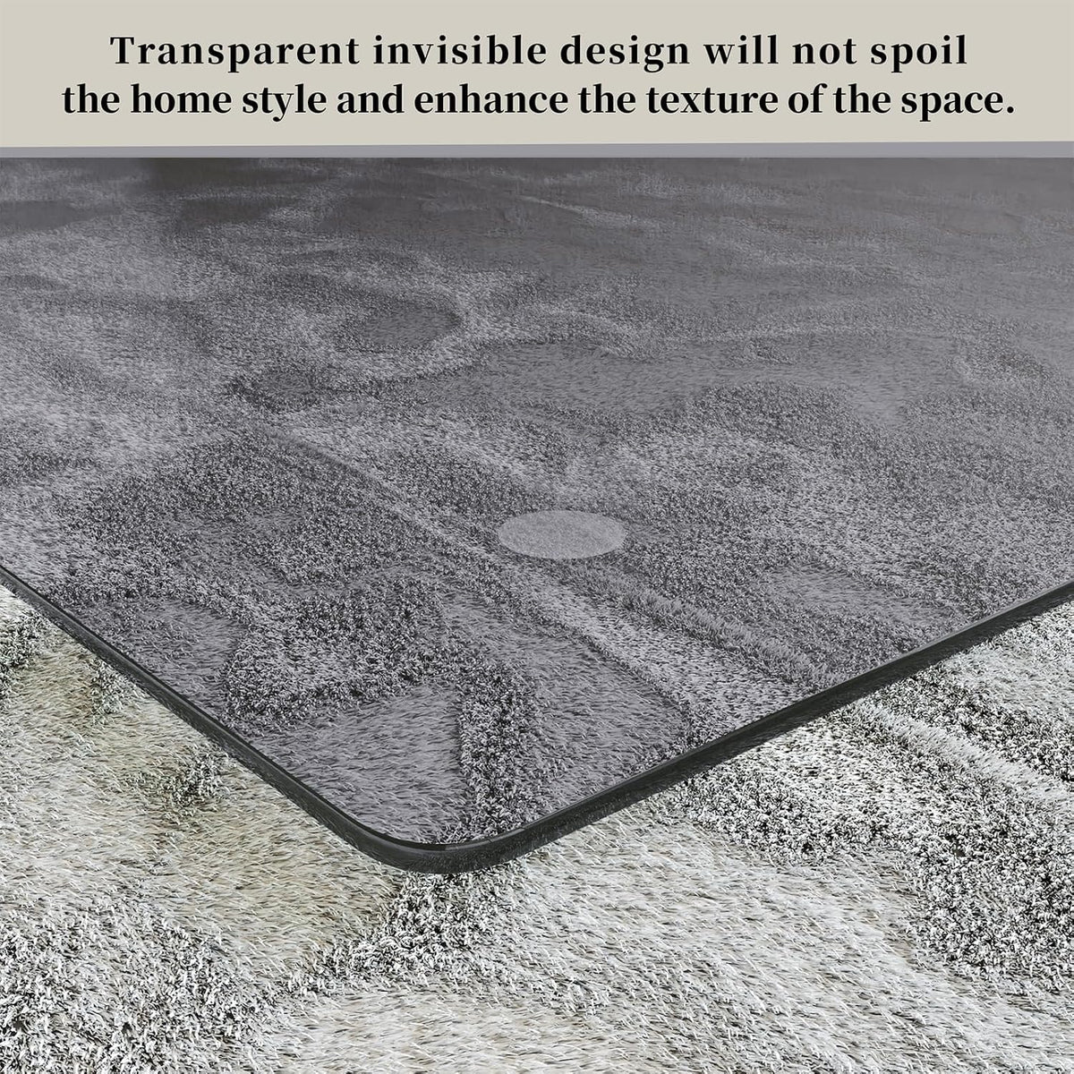 [Tempered Glass] 54" x 72" Glass Office Chair Mat for Carpet