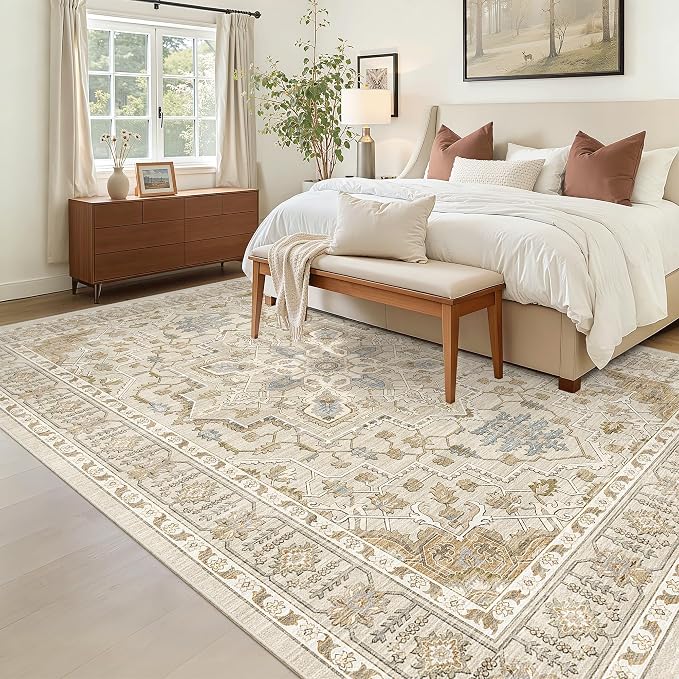 Madane 5x7 Area Rugs for Living Room, Stain Resistant Washable Rug, Non-Slip