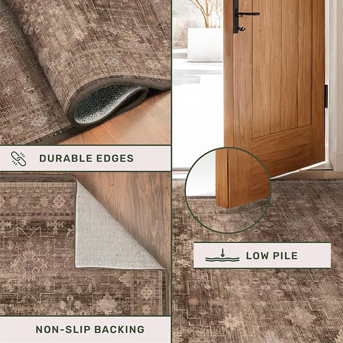 Hazo Haus Brown 9x12 Living Room Rug