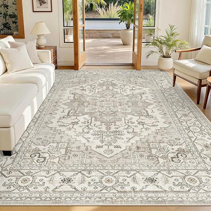 Madane 5x7 Area Rugs for Living Room, Stain Resistant Washable Rug, Non-Slip