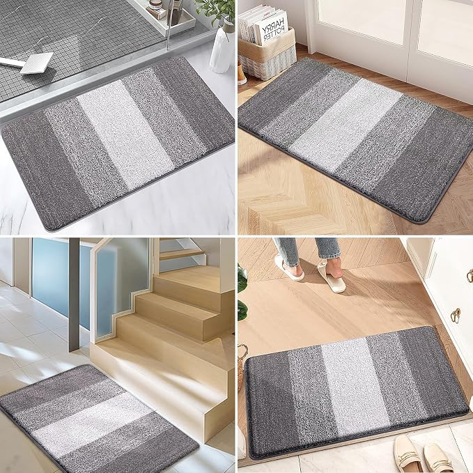 Kitinjoy Indoor Outdoor Door Mat, 47x24 Non-Slip Absorbent Dirt Trapper