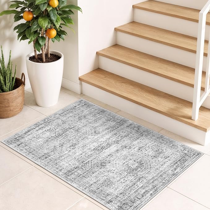 2x3 Washable Rug Runner for Bathroom, Soft Entryway Rug for Laundry Room