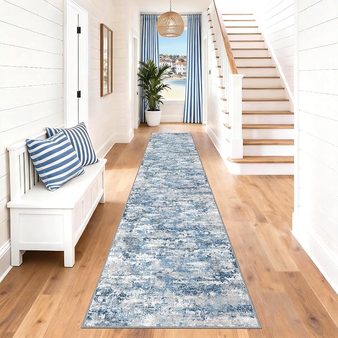 Washable Carpet Runners for Hallway 14ft-Non Slip Floor Runners for Dogs