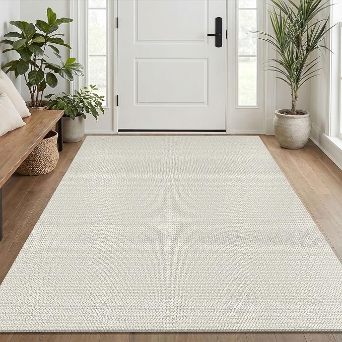 EARTHALL Washable Area Rug 4x6 Ft Non Slip Rugs