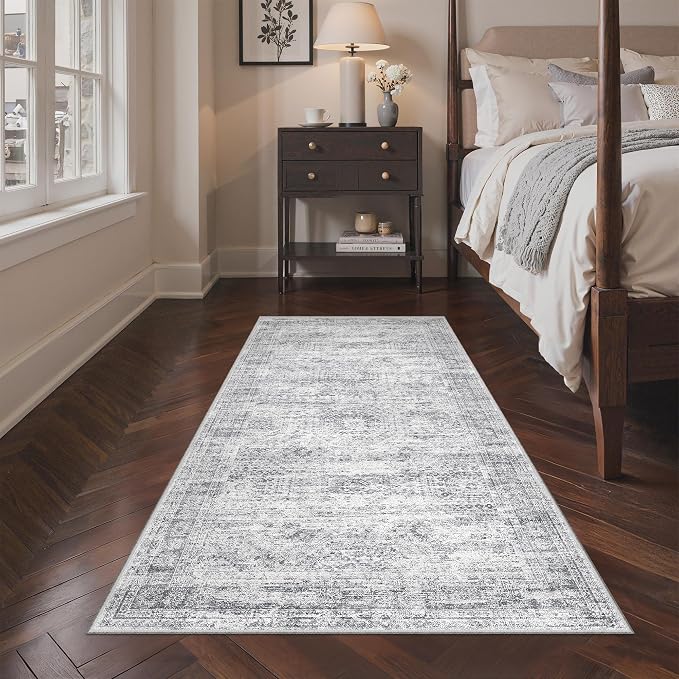 3x6 Runner Rug Non Slip, Thin Entryway Washable Rug