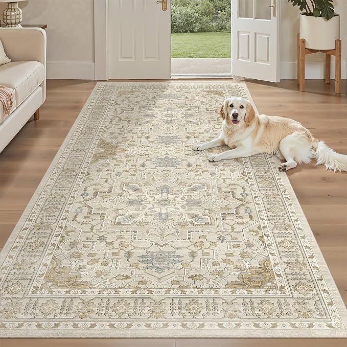 Madane Hallway Runner Rug 4x8 Wide: Washable Thin Runners