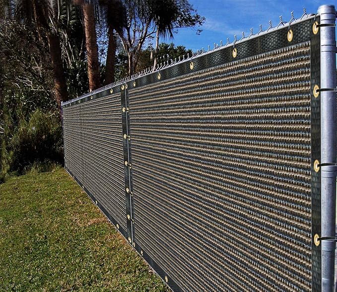 Ifenceview 6'x3' to 6'x50' Brown Shade Cloth/Fence Privacy Screen Fabric Mesh