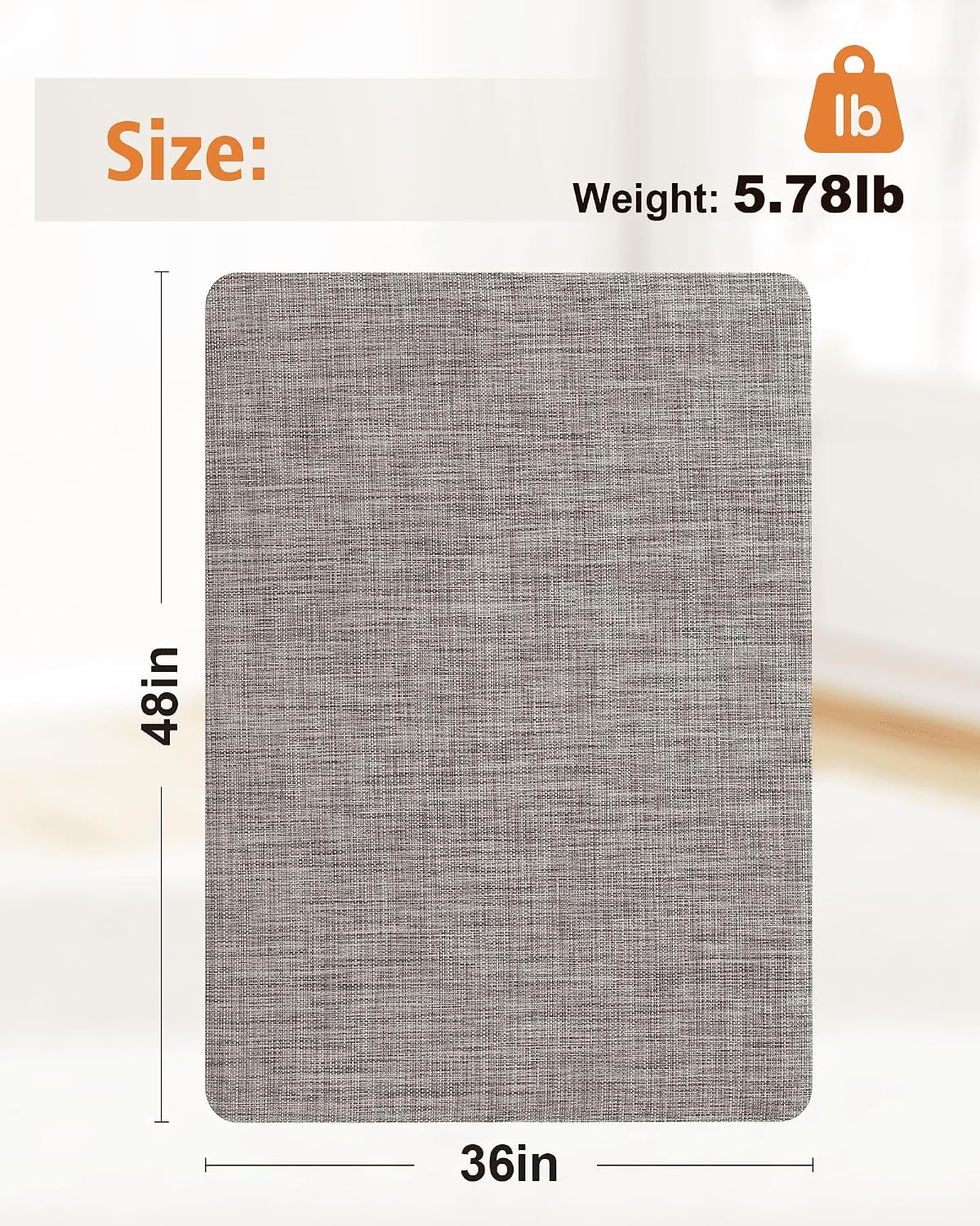 Carvapet 36 x 48 Office Chair Mat for Carpet Hardwood Floor Protector Rug