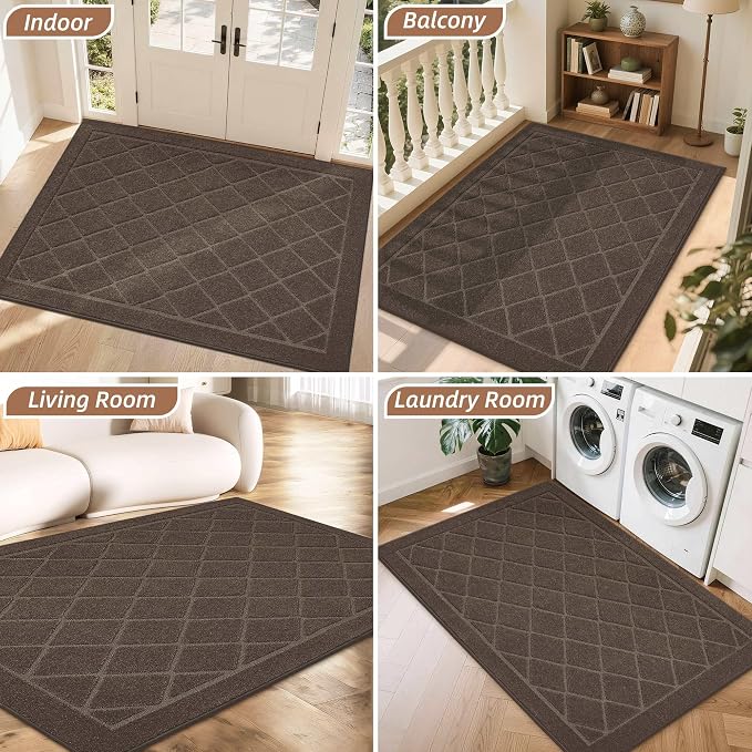 BEQHAUSE Dirt Trapper Door Mat 36" x 60", Doormat Non-Slip Entryway Rugs