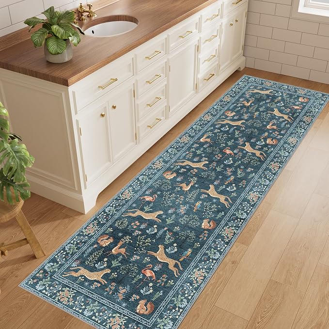 DUKINO 2x10 Rug for Hallway, Washable Kitchen Runner Rug