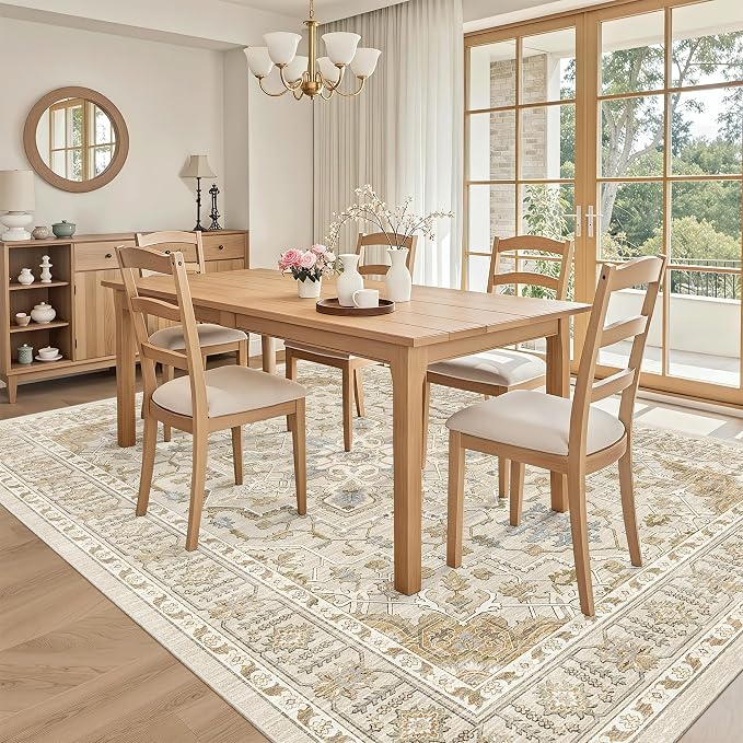 Madane 5x7 Area Rugs for Living Room, Stain Resistant Washable Rug, Non-Slip